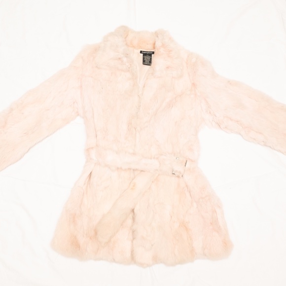 Pink Rabbit Fur Coat - Picture 4 of 4